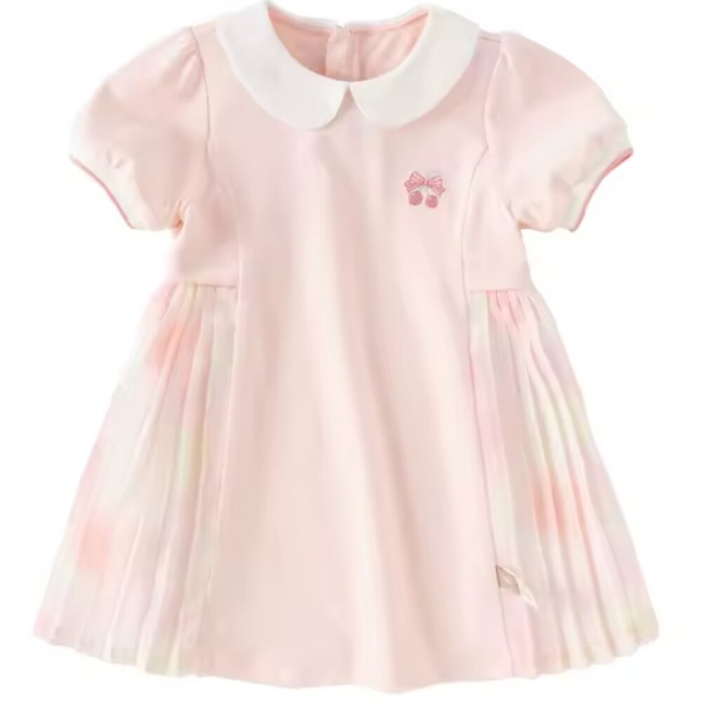 Adorable Pink Pleated Dress, Little Girls Dress, Cute Girl's Summer Dress